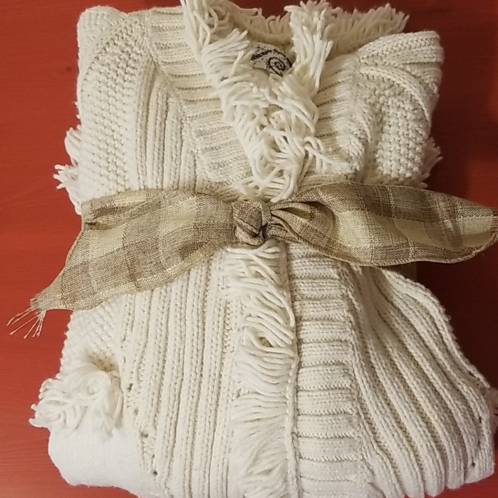 Thick Fringe Boho Cream Cardigan